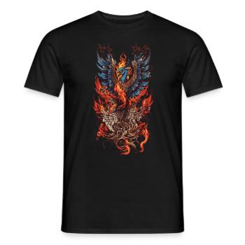Créature mythique emblématique Phoenix Bird Streetwear - T-shirt homme - noir - Devant - AI Model Male 178 light (178cm)