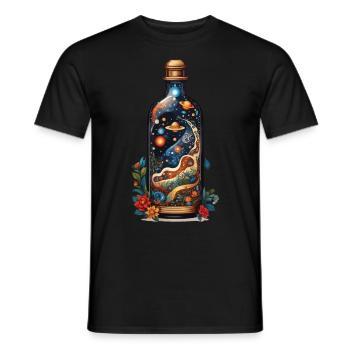 Magique Floral Outer Space Boho Streetwear Design - T-shirt homme - noir - Devant - AI Model Male 178 light (178cm)