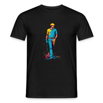 Golfspieler Design Aesthetic Golfer Sport - Men's T-Shirt - black - Front - AI Model Male 178 light (178cm)