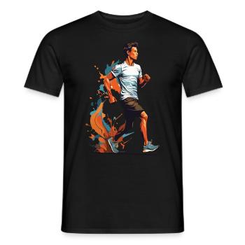 Streetwear Jogging Esthétique Fitness Style - T-shirt homme - noir - Devant - AI Model Male 178 light (178cm)
