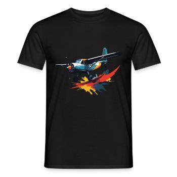 Model Airplane Pilot Airplane Hobby - Men's T-Shirt - black - Front - AI Model Male 178 light (178cm)