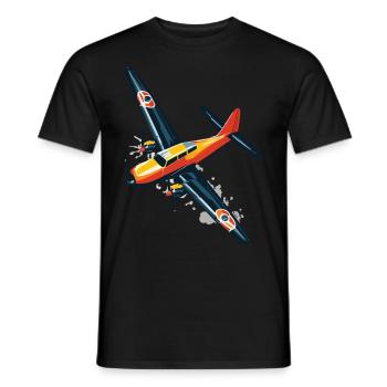 Model Airplane Pilot Airplane Hobby Airplane Design - Men's T-Shirt - black - Front - AI Model Male 178 light (178cm)