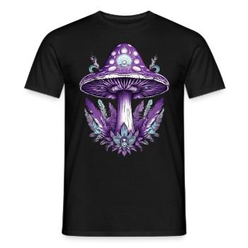 Plume Mandala champignons spirituel Dream Catcher - T-shirt homme - noir - Devant - AI Model Male 178 light (178cm)