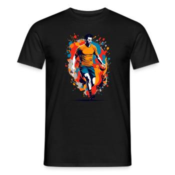 Handballspieler Streetwear Ikonischer Style - Männer T-Shirt - Schwarz - Vorne - AI Model Male 178 light (178cm)