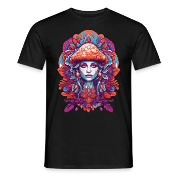 Feather Mandala Spiritual Design Dream Catcher - Men's T-Shirt - black - Front - AI Model Male 178 light (178cm)