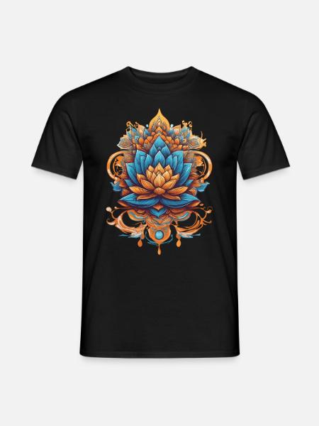 Feder Mandala Traumfänger Spirituelles Design - Männer T-Shirt - Schwarz