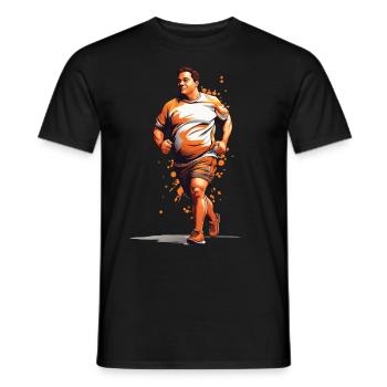 Lustiges Streetwear Joggen & Ästhetischer Fitness - Männer T-Shirt - Schwarz - Vorne - AI Model Male 178 light (178cm)