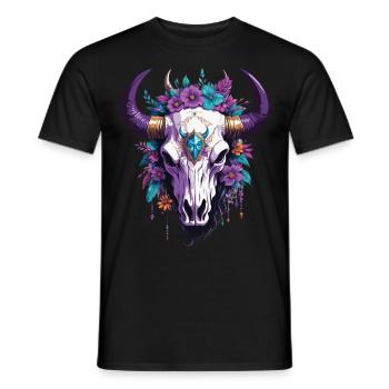 Spirituelles Mandala Totemtier Skull Design - Männer T-Shirt - Schwarz - Vorne - AI Model Male 178 light (178cm)