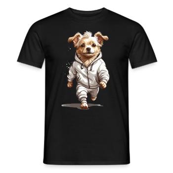 Dog Streetwear Esthétique Fitness Running Design - T-shirt homme - noir - Devant - AI Model Male 178 light (178cm)