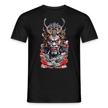 Esthétique Yokai Streetwear Démon Japonais - T-shirt homme - noir - Devant - AI Model Male 178 light (178cm)