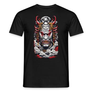 Aesthetic Yokai Oni Ukiyo-E Vintage Japan - Men's T-Shirt - black - Front - AI Model Male 178 light (178cm)