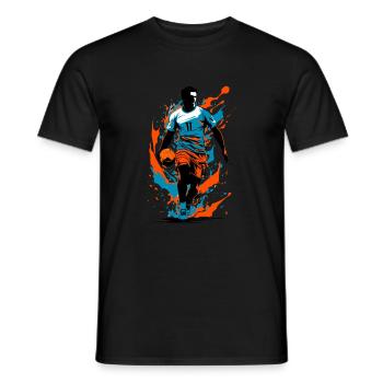 Handballspieler Streetwear Ikonischer Style - Männer T-Shirt - Schwarz - Vorne - AI Model Male 178 light (178cm)