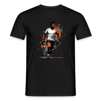 Handball Player Streetwear Iconic Style - Men's T-Shirt - black - Front - AI Model Male 178 light (178cm)