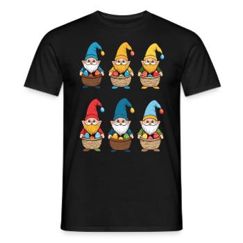 Gnome nordique de Pâques lapin nains - T-shirt homme - noir - Devant - AI Model Male 178 light (178cm)