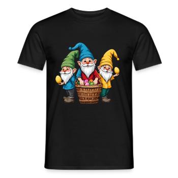 Gnome nordique de Pâques lapin nains - T-shirt homme - noir - Devant - AI Model Male 178 light (178cm)