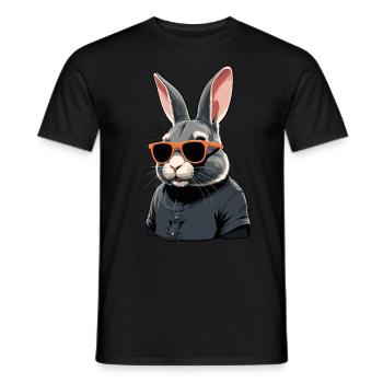 Ikonischer Papa Hase Osterhasen Streetwear Vater - Männer T-Shirt - Schwarz - Vorne - AI Model Male 178 light (178cm)