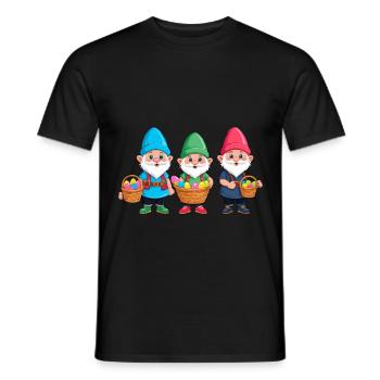 Gnome nordique de Pâques lapin nains - T-shirt homme - noir - Devant - AI Model Male 178 light (178cm)