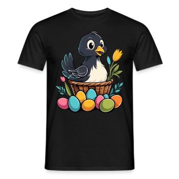 Ostern Huhn Bunt Süß Lustig Ostereier Nest - Männer T-Shirt - Schwarz - Vorne - AI Model Male 178 light (178cm)