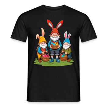 Pâques nordique Gnome lapin de Pâques mignon - T-shirt homme - noir - Devant - AI Model Male 178 light (178cm)