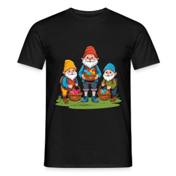 Gnome nordique de Pâques lapin nains - T-shirt homme - noir - Devant - AI Model Male 178 light (178cm)