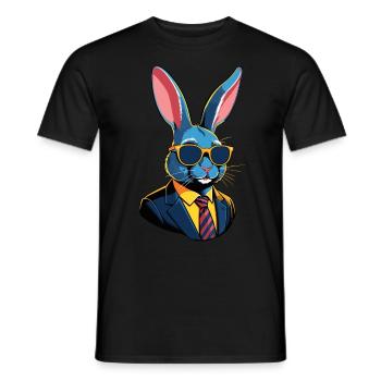 Ikonischer Papa Hase Osterhasen Streetwear Vater - Männer T-Shirt - Schwarz - Vorne - AI Model Male 178 light (178cm)