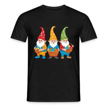 Gnome nordique de Pâques lapin nains - T-shirt homme - noir - Devant - AI Model Male 178 light (178cm)