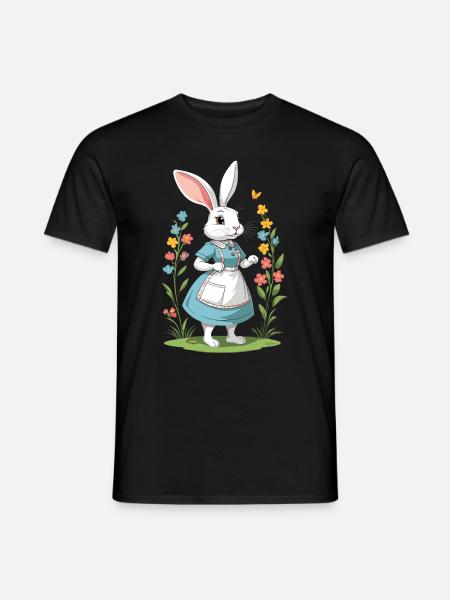 Krankenschwester Hase Osterhase Krankenpflegerin - Männer T-Shirt - Schwarz