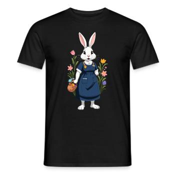 Infirmière lapin Lapin de Pâques Infirmière - T-shirt homme - noir - Devant - AI Model Male 178 light (178cm)