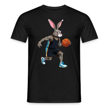 Basketballspieler Osterhase Lustig Ostern - Männer T-Shirt - Schwarz - Vorne - AI Model Male 178 light (178cm)
