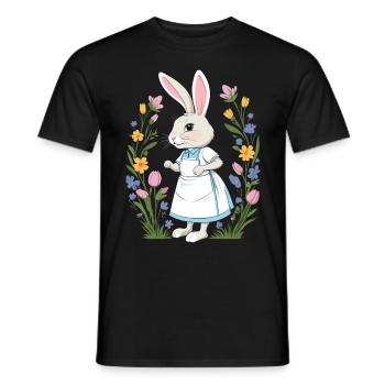 Infirmière lapin Lapin de Pâques Infirmière - T-shirt homme - noir - Devant - AI Model Male 178 light (178cm)