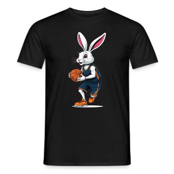 Basketballspieler Osterhase Lustig Streetwear - Männer T-Shirt - Schwarz - Vorne - AI Model Male 178 light (178cm)
