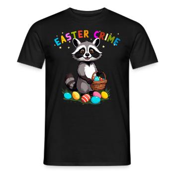 Crime de Pâques raton laveur lapin de Pâques Design - T-shirt homme - noir - Devant - AI Model Male 178 light (178cm)