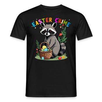 Funny Raccoon Costume Cute Easter Eggs - Men's T-Shirt - black - Front - AI Model Male 178 light (178cm)