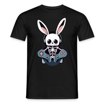 Lapin de Pâques Gamer Gaming Streetwear Iconique - T-shirt homme - noir - Devant - AI Model Male 178 light (178cm)