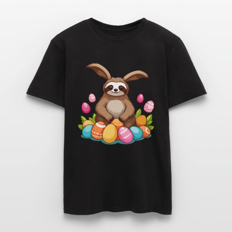 Funny Sloth Easter Bunny Iconic Easter Men’s T-shirt