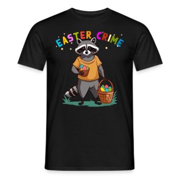 Drôle de raton laveur Costume Lapins de Pâques Oeufs de Pâques - T-shirt homme - noir - Devant - AI Model Male 178 light (178cm)