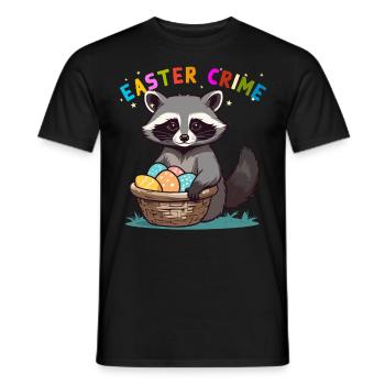 Drôle De Costume De Raton Laveur Oeufs De Pâques Mignons - T-shirt homme - noir - Devant - AI Model Male 178 light (178cm)