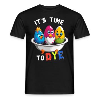 Oeufs Teinture Humour Coloré Drôle Pâques Artiste - T-shirt homme - noir - Devant - AI Model Male 178 light (178cm)