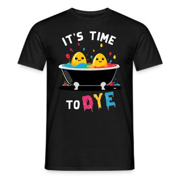 Funny Egg Dyeing Colors for Easter Artist - Men's T-Shirt - black - Front - AI Model Male 178 light (178cm)