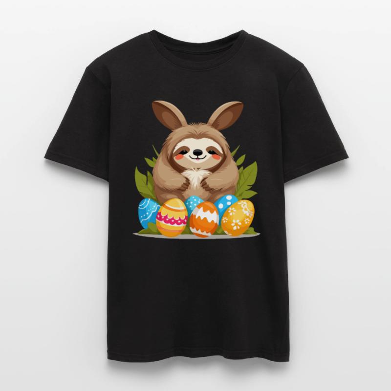 Funny Sloth Easter Bunny Iconic Easter Men’s T-shirt