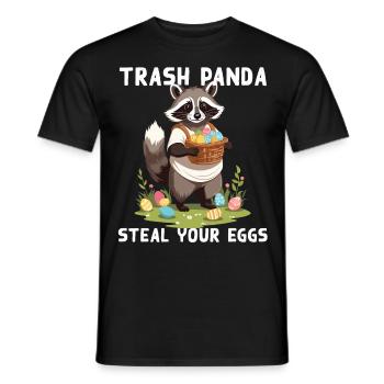 Lustiger Waschbär Spruch Niedliches Osterdesign - Männer T-Shirt - Schwarz - Vorne - AI Model Male 178 light (178cm)