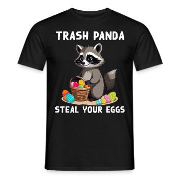 Lustiger Waschbär Spruch Waschbären Osterhasen - Männer T-Shirt - Schwarz - Vorne - AI Model Male 178 light (178cm)