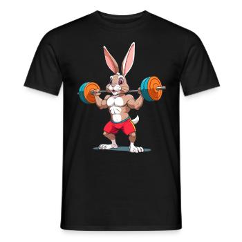 Funny Bodybuilder Animal Iknonic Workout - Men's T-Shirt - black - Front - AI Model Male 178 light (178cm)
