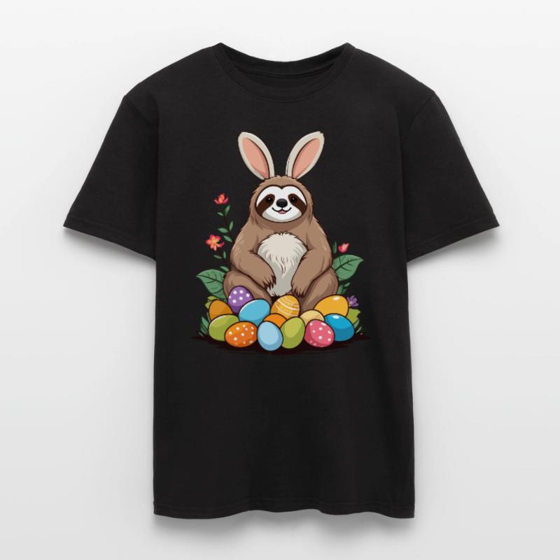 Funny Sloth Easter Bunny Iconic Easter Men’s T-shirt