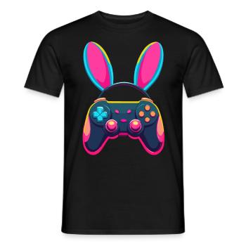Lapin de Pâques Gamer & Gaming Streetwear Iconique - T-shirt homme - noir - Devant - AI Model Male 178 light (178cm)