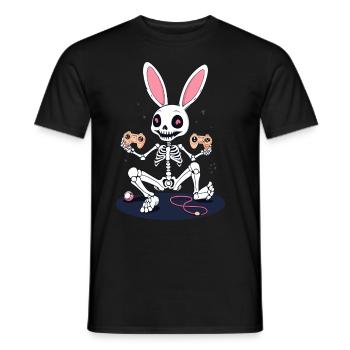 Osterhase Gamer Ikonisches Ostern Gaming - Männer T-Shirt - Schwarz - Vorne - AI Model Male 178 light (178cm)