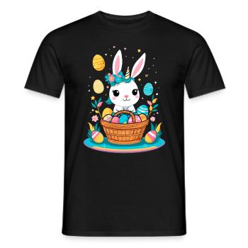 Licorne drôle lapin de Pâques Licorne mignonne Licorne de Pâques - T-shirt homme - noir - Devant - AI Model Male 178 light (178cm)