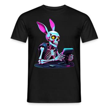 Osterhase Gamer und Gaming Streetwear Design - Männer T-Shirt - Schwarz - Vorne - AI Model Male 178 light (178cm)