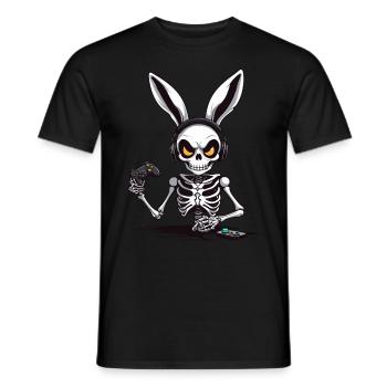 Lapin de Pâques Gamer & Gaming Streetwear Iconique - T-shirt homme - noir - Devant - AI Model Male 178 light (178cm)