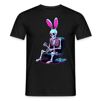Easter Bunny Gamer Iconic Easter Gaming - Men's T-Shirt - black - Front - AI Model Male 178 light (178cm)
